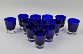 SET TWELVE BACCARAT COBALT BLU