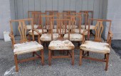 SET TWELVE CHIPPENDALE STYLE D