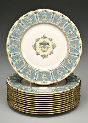 Set twelve Lenox plates: jeweled