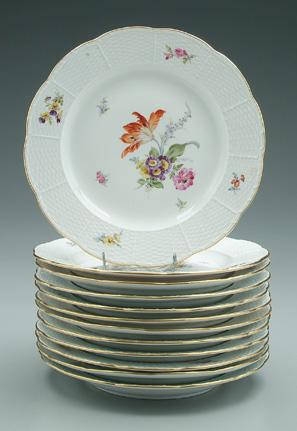Set twelve Meissen service