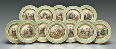 Set twelve Royal Vienna plates: