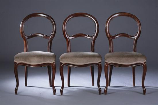 SET TWELVE VICTORIAN MAHOGANY
