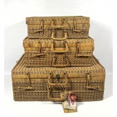 Set Vintage Wicket Suitcase Se
