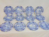 SET WEDGWOOD 12 BLUE & WHITE P