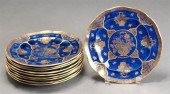 SET WITH 10 BOOTHS GILT POWDER