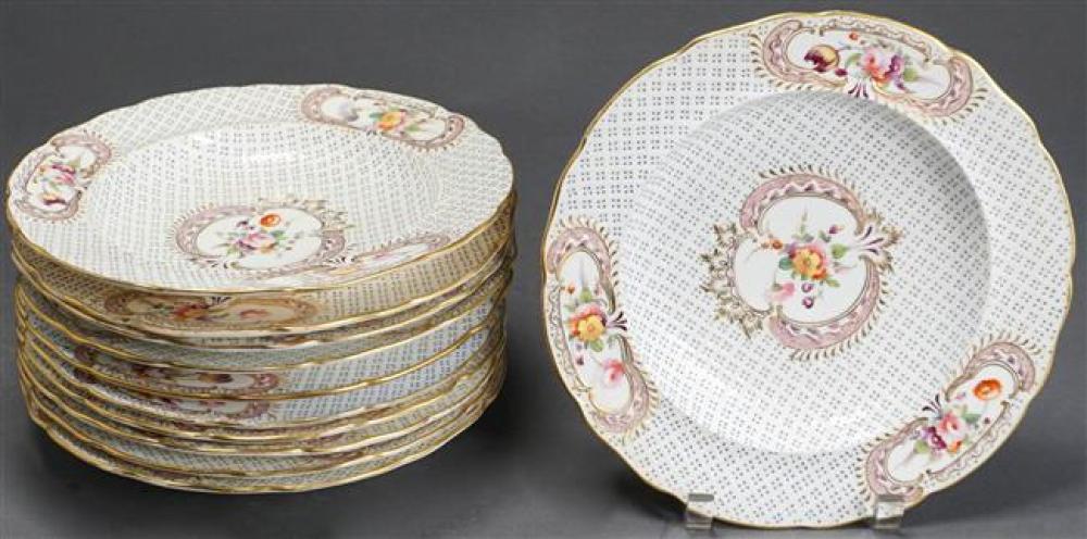 SET WITH 11 ENGLISH FLORAL