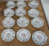 SET WITH 12 MINTON HADDON HALL