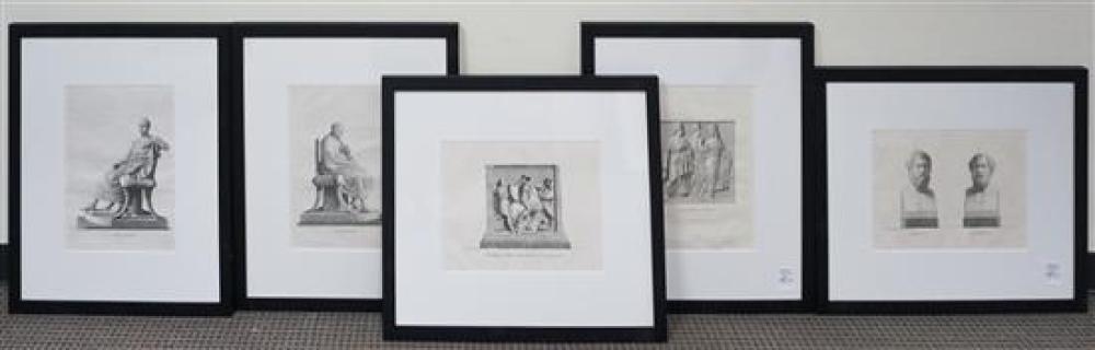 SET WITH FIVE CLASSICAL ENGRAVINGS,