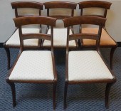 SET WITH FIVE CLASSICAL MAHOGA