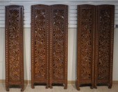 SET WITH FIVE PIERCED HARDWOOD