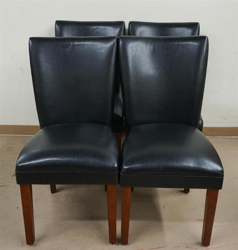 SET WITH FOUR MODERN BLACK VINYL