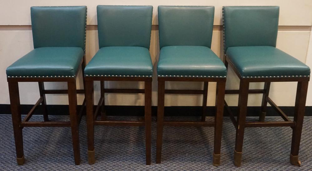 SET WITH FOUR MODERN STAINED WOOD