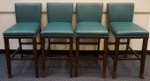 SET WITH FOUR MODERN STAINED W