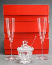 SET WITH SIX BACCARAT CRYSTAL