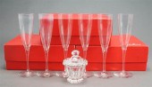 SET WITH SIX BACCARAT CRYSTAL