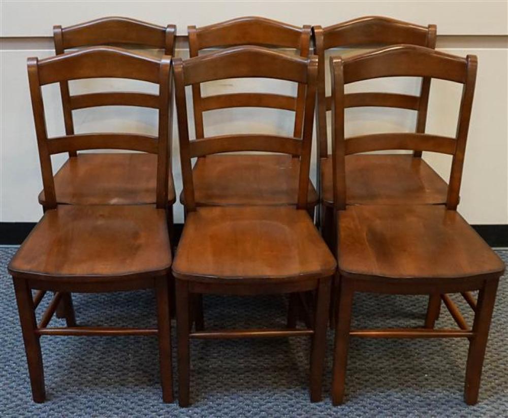 SET WITH SIX CONTEMPORARY FRUITWOOD