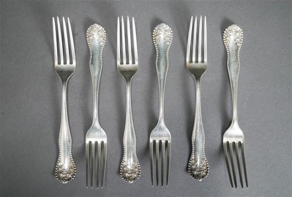 SET WITH SIX GORHAM STERLING SILVER