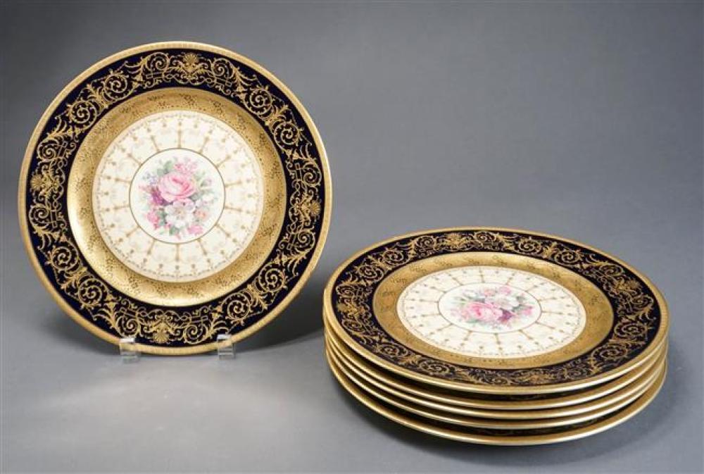 SET WITH SIX ROSENTHAL PINK ROSE