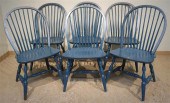 SET WITH SIX WINDSOR STYLE BLU