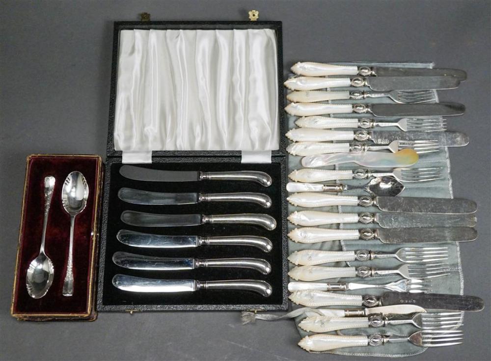 SET WITH SIXTEEN ENGLISH SILVER