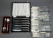 SET WITH SIXTEEN ENGLISH SILVE