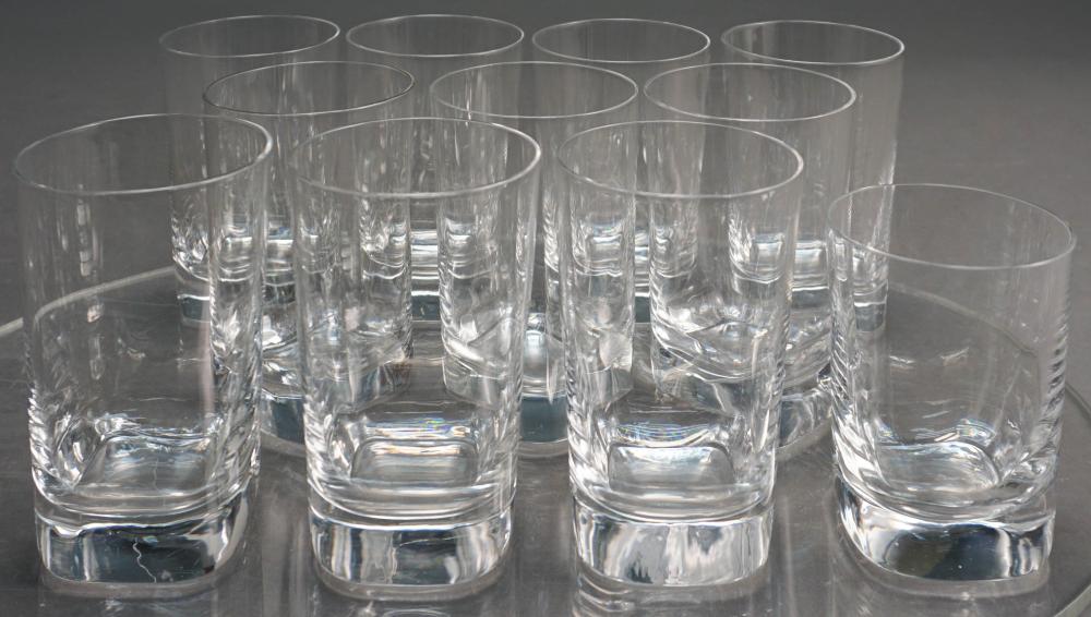 SET WITH TEN ORREFORS CRYSTAL