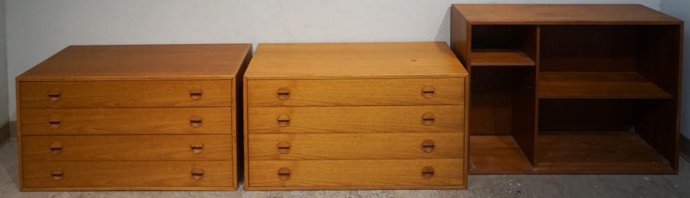 SET WITH THREE DANISH MID-CENTURY