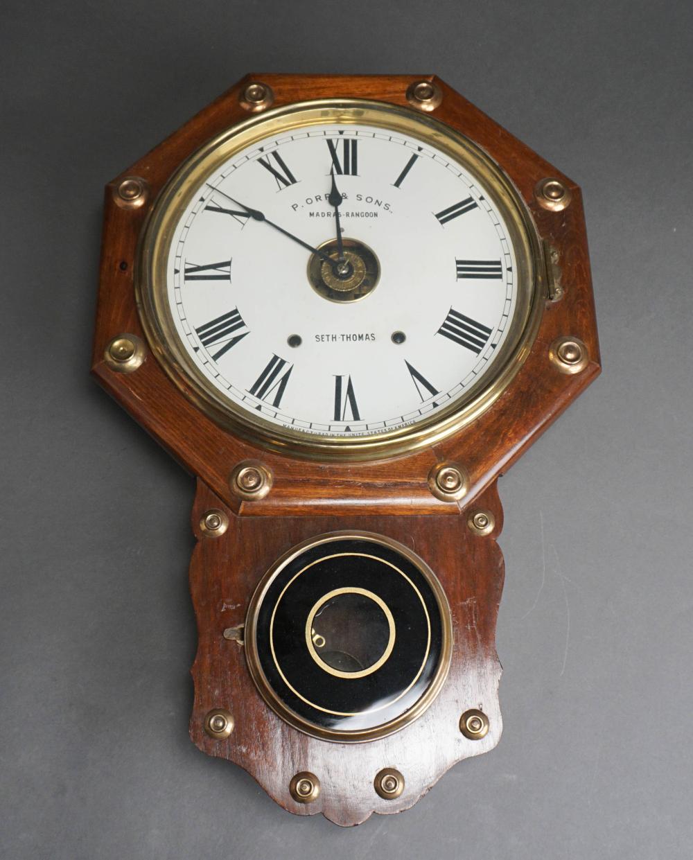 SETH THOMAS BRASS AND STAINED