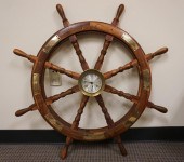 SETH THOMAS BRASS AND WOOD SHI