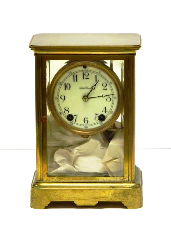 Seth Thomas brass mantel clock with