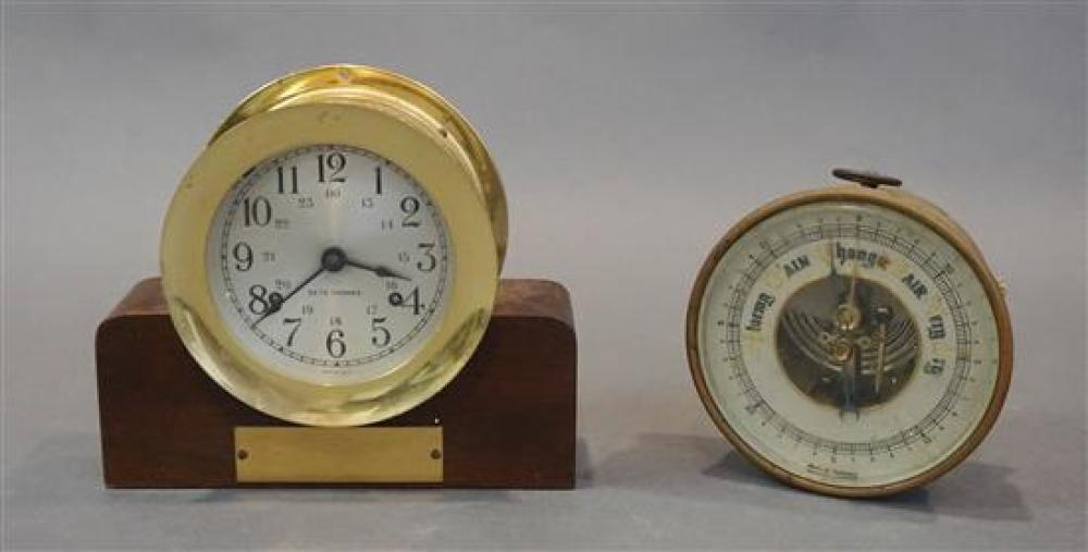 SETH THOMAS BRASS SHIP'S CLOCK ON