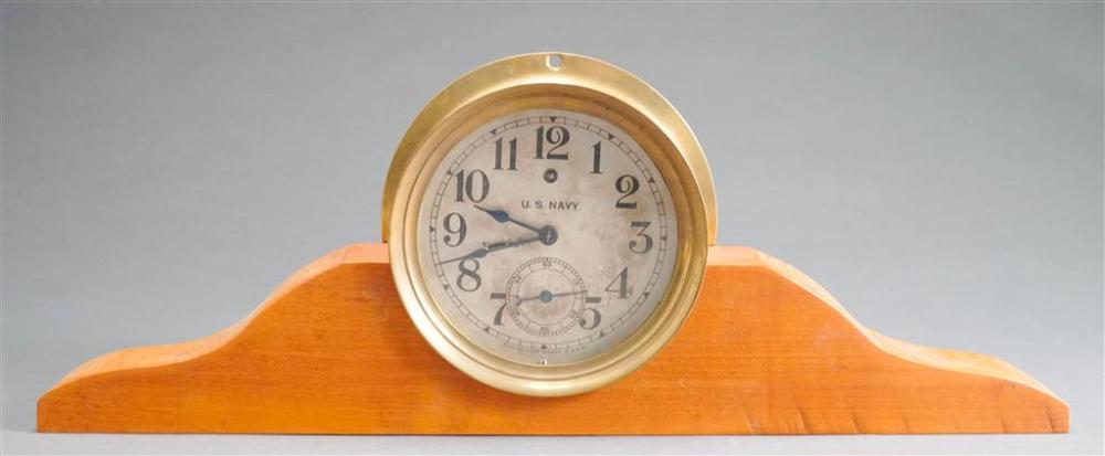 SETH THOMAS BRASS SHIP'S CLOCK ON