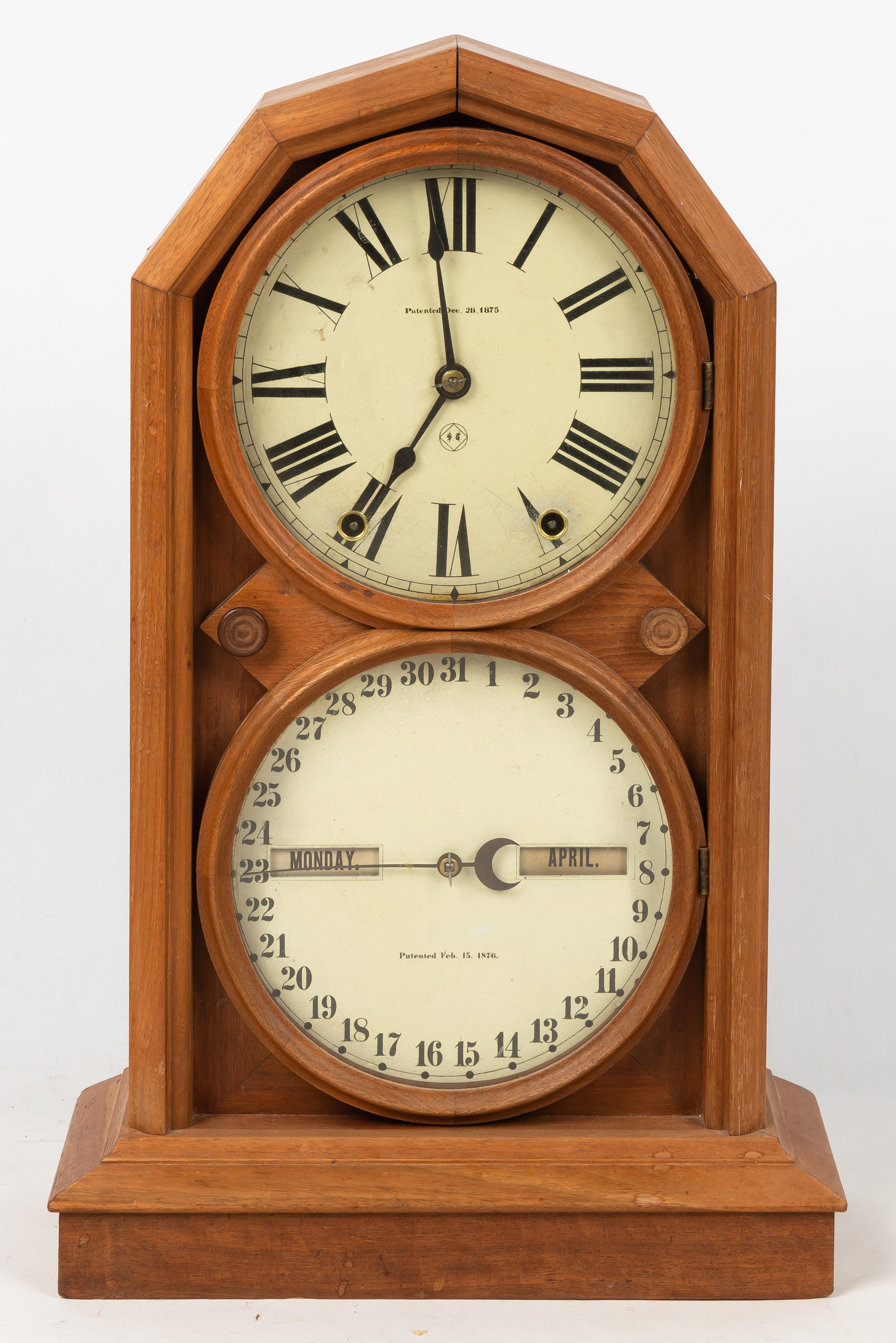 SETH THOMAS DOUBLE DIAL CALENDAR