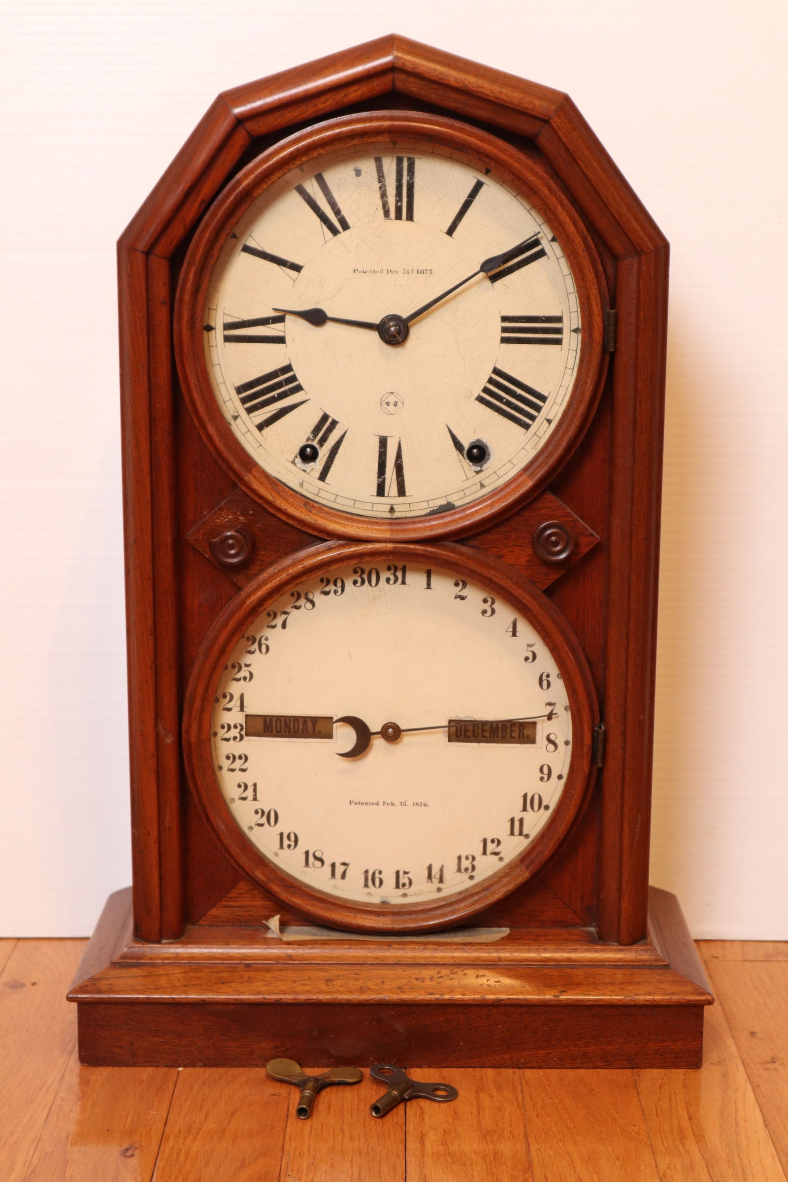 SETH THOMAS DOUBLE DIAL PARLOR