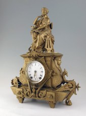 SETH THOMAS FIGURAL METAL MANT