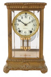 SETH THOMAS GILT METAL MANTEL