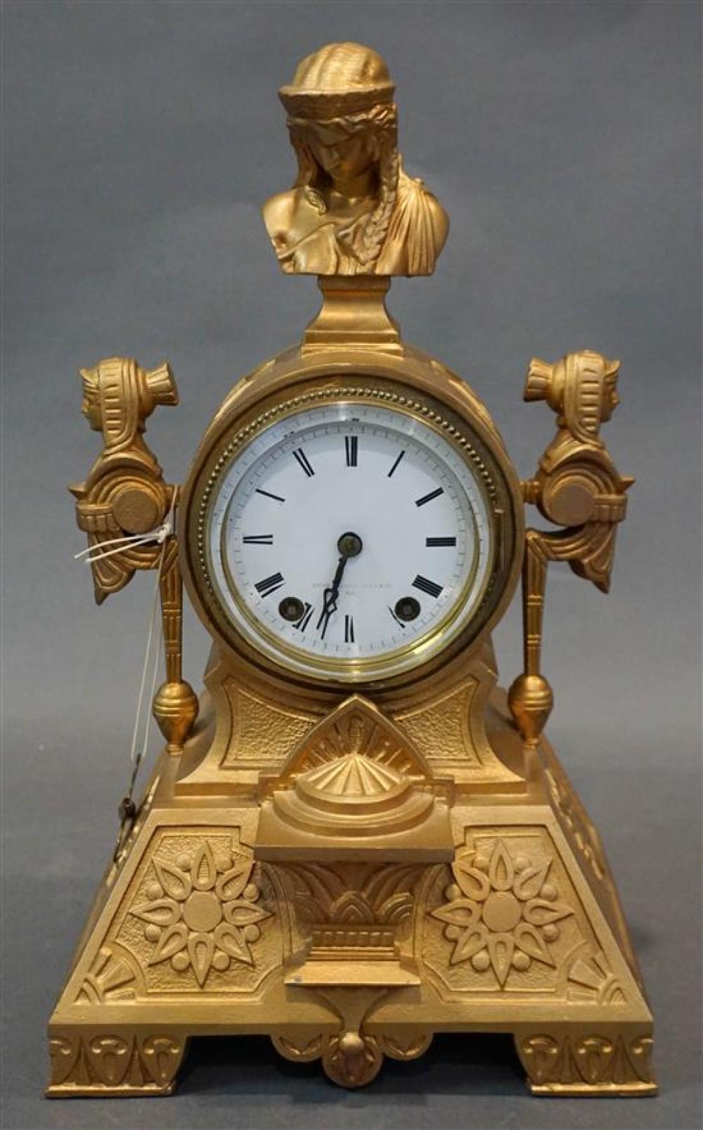 SETH THOMAS GILT METAL NEO-EGYPTIAN