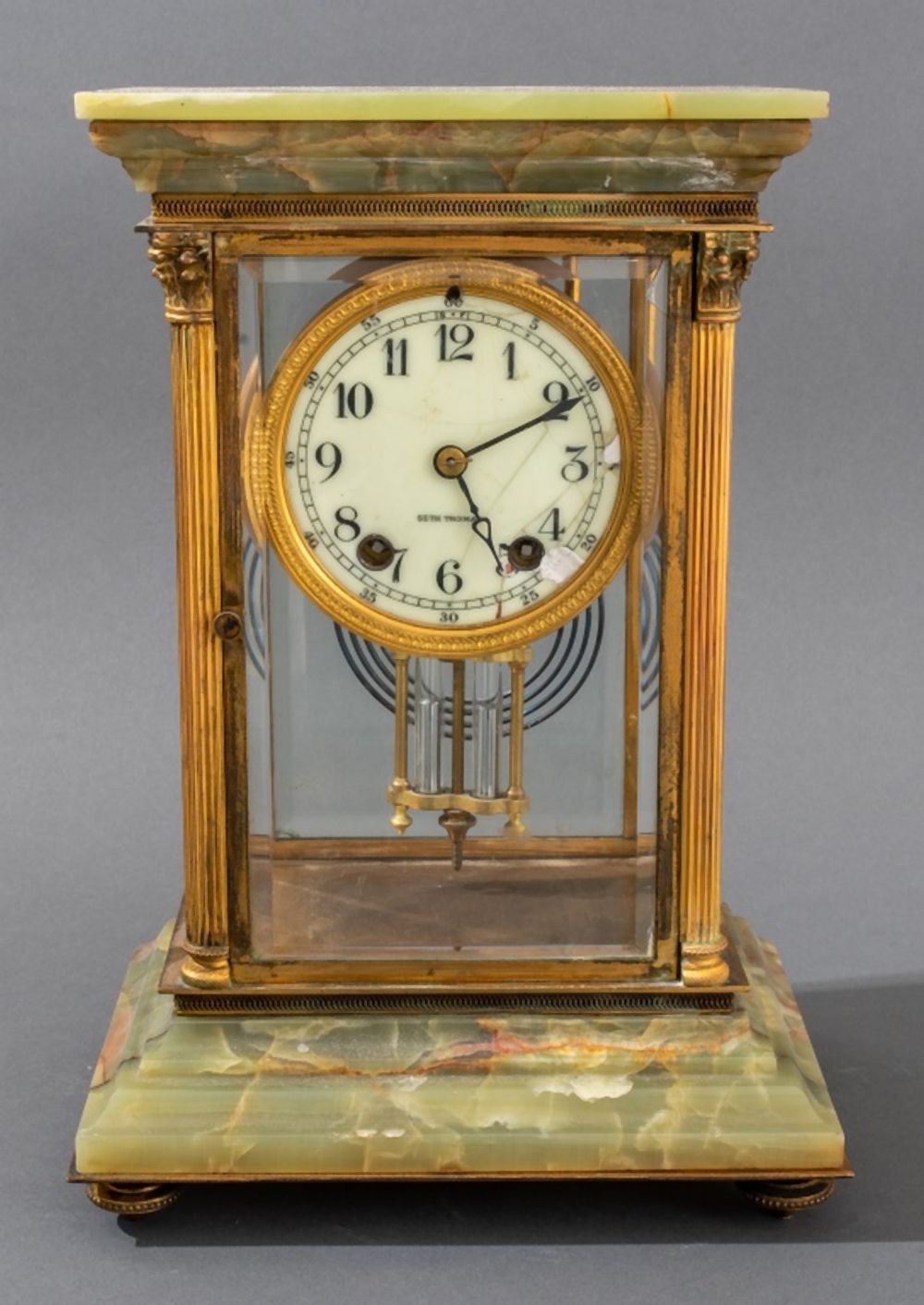 SETH THOMAS MEXICAN ONYX & GILT