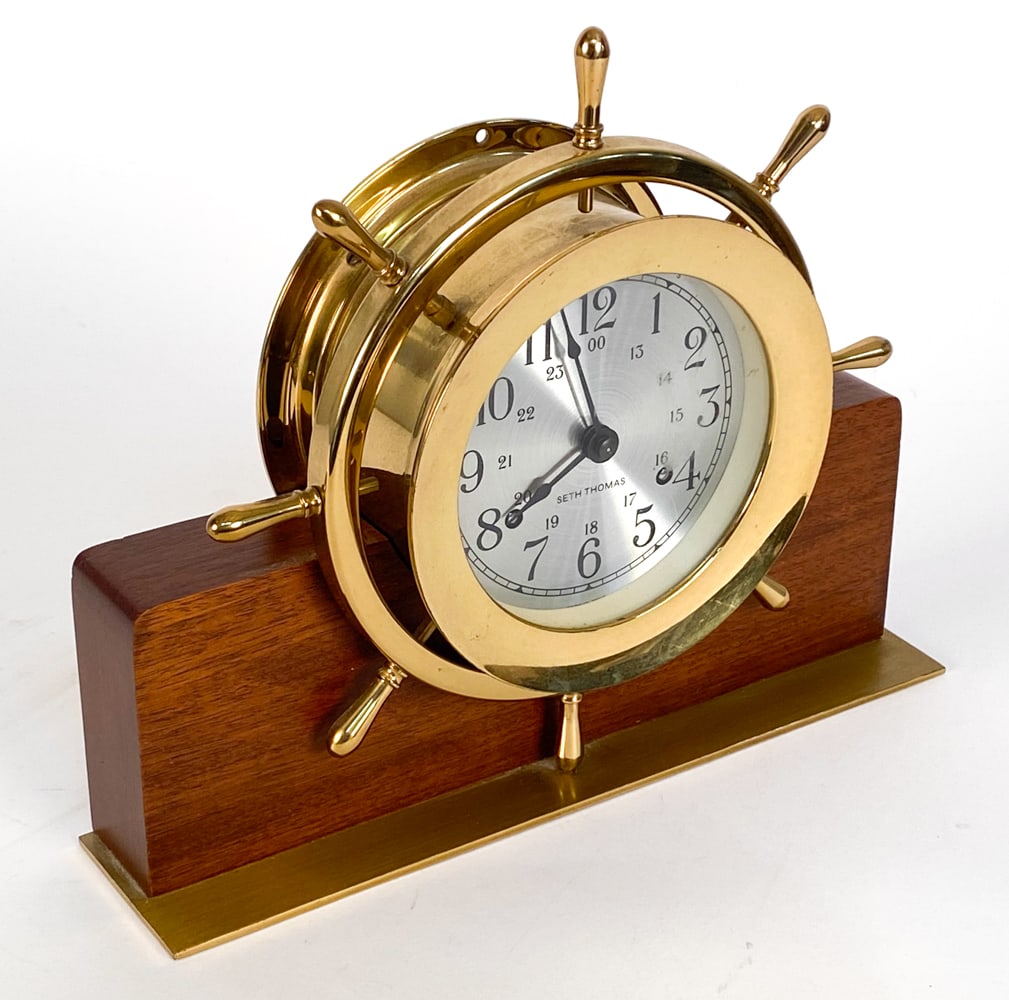 SETH THOMAS NAUTICAL BRASS SHIPS
