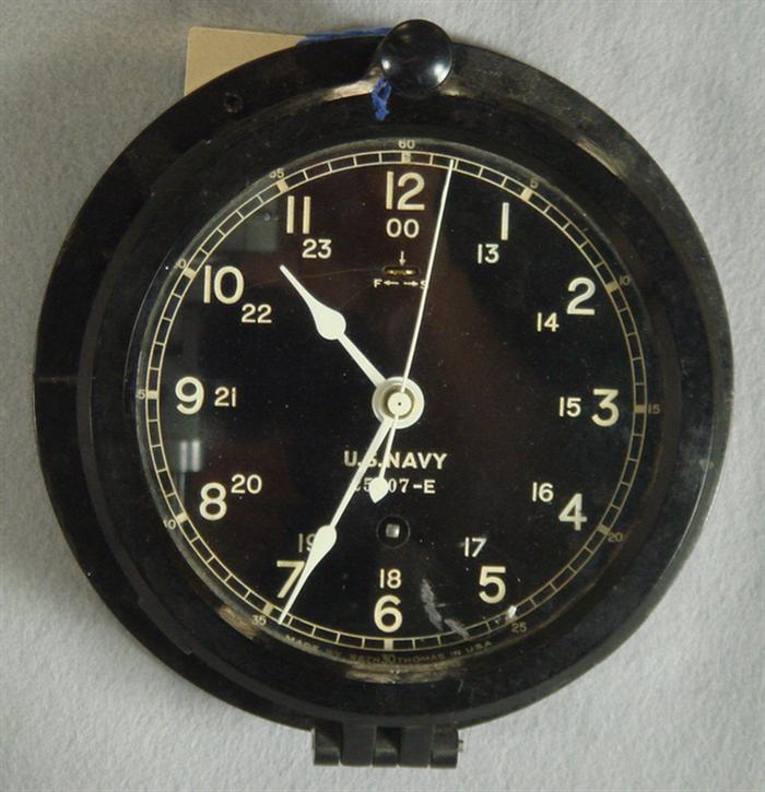 Seth Thomas Navy deck clock, 5 1/2"