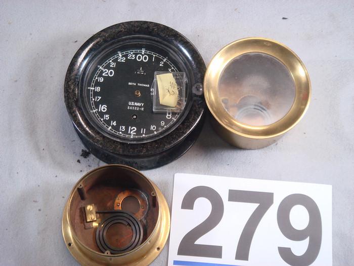 Seth Thomas Navy ship's clock in