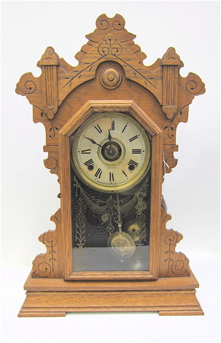 SETH THOMAS OAK CASE KITCHEN