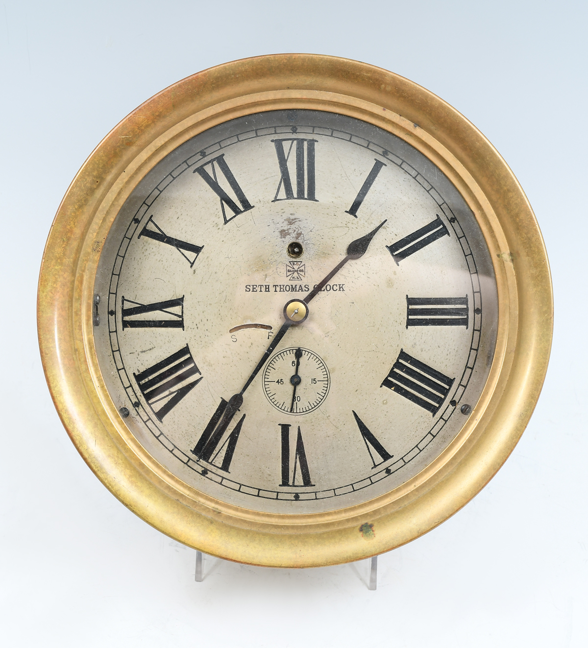 SETH THOMAS SHIP'S CLOCK: Large