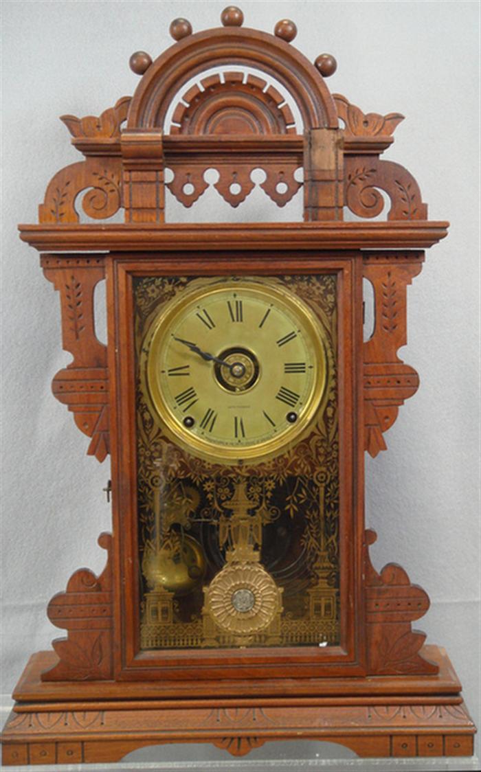 Seth Thomas walnut balltop