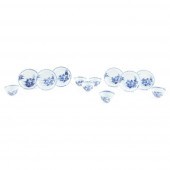 SETS OF SIX BLUE AND WHITE TEA