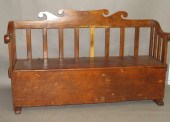 SETTEE/WOOD CHESTca. 1770; in