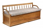 SETTLE BENCH - 18th c. New Eng
