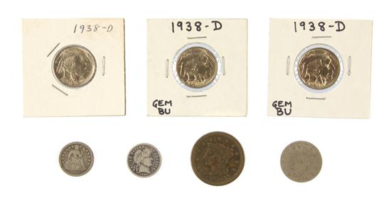 * Seven 1938-D Uncirculated U.S.