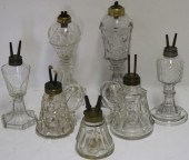 SEVEN 19TH C GLASS PRESSED GLA