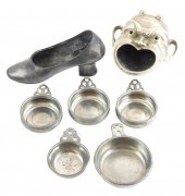 SEVEN 20TH C. METALWEAR PIECES